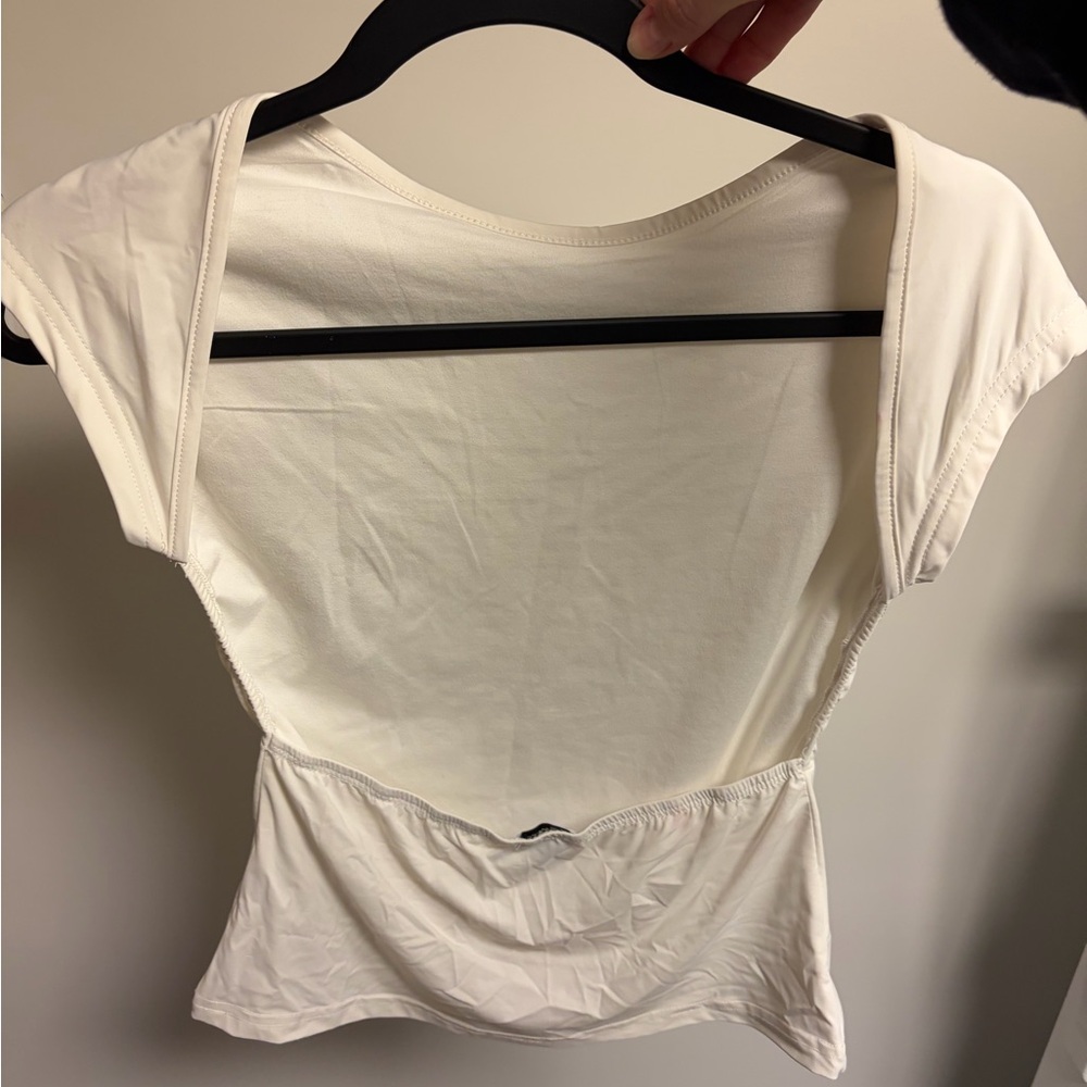 Princess Polly White Open Back Top